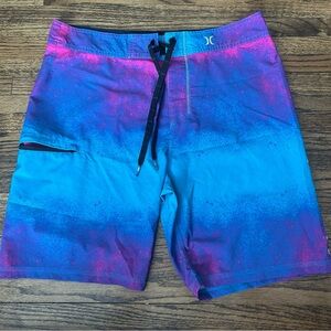 Hurley Men's Blue and Purple Swim Shorts
